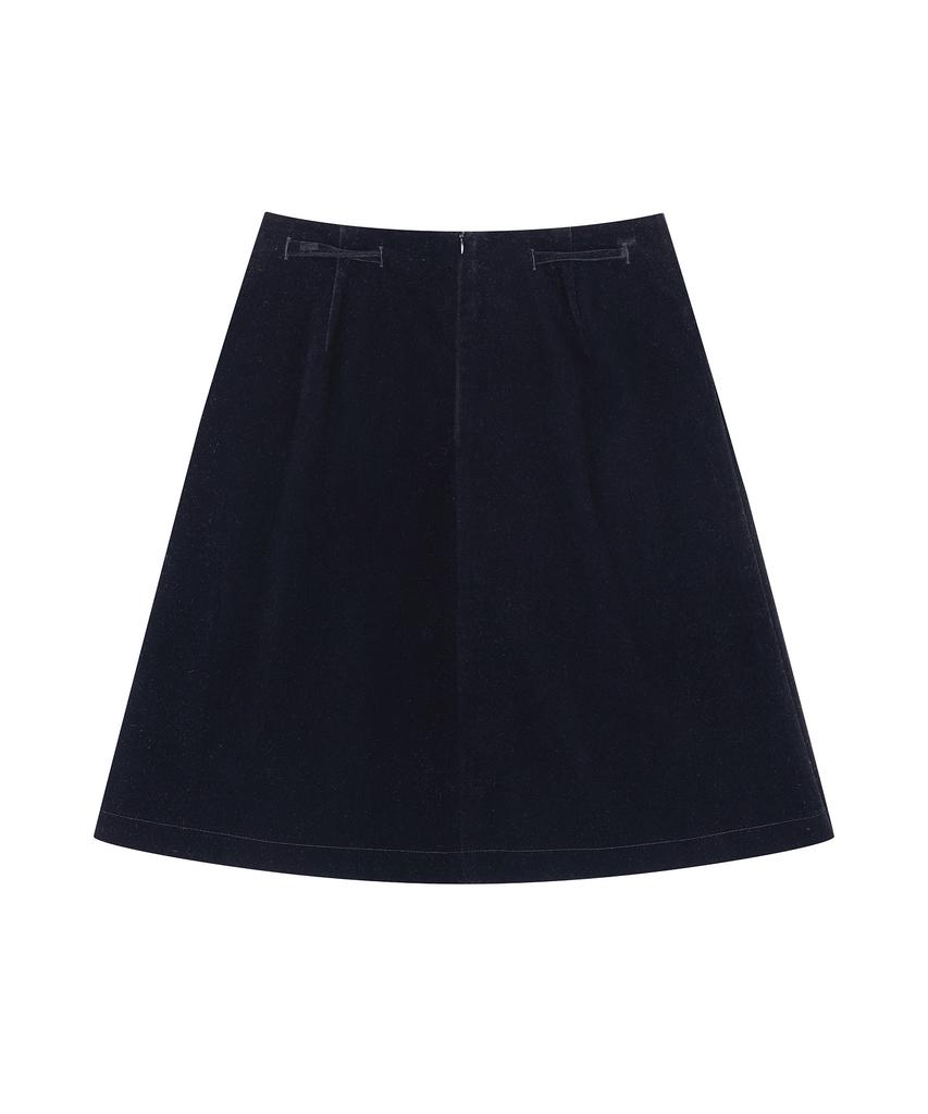 Deliscent Choni Velvet Skirt [Navy]
