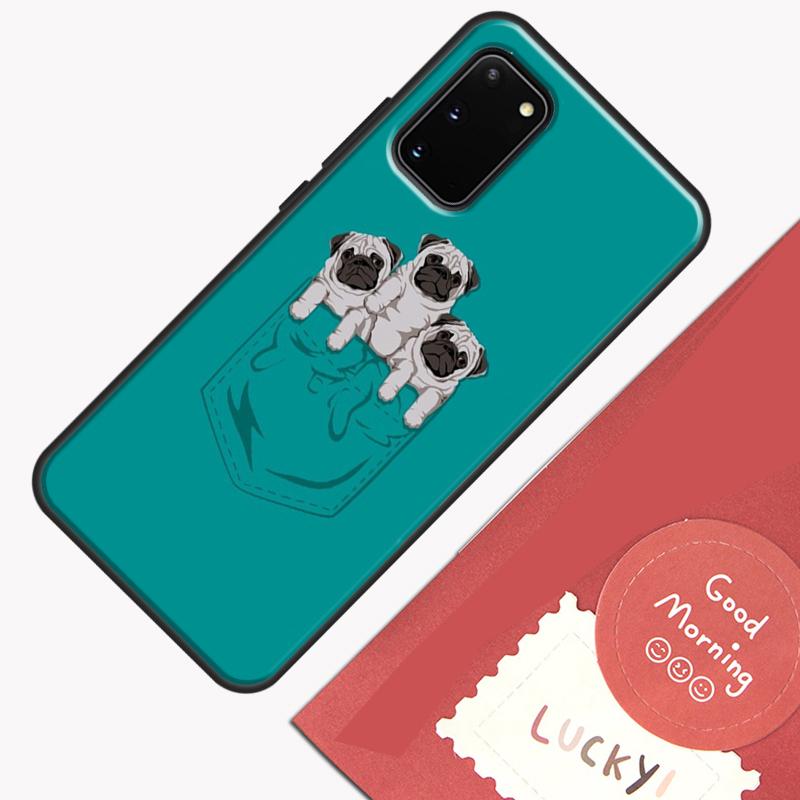 Забавный мультяшный мопс Чехол для телефона Samsung Galaxy S25 S26 Ultra S20 S21 S22 S23 S24 Plus S9 S10 S25 FE Защитный корпус