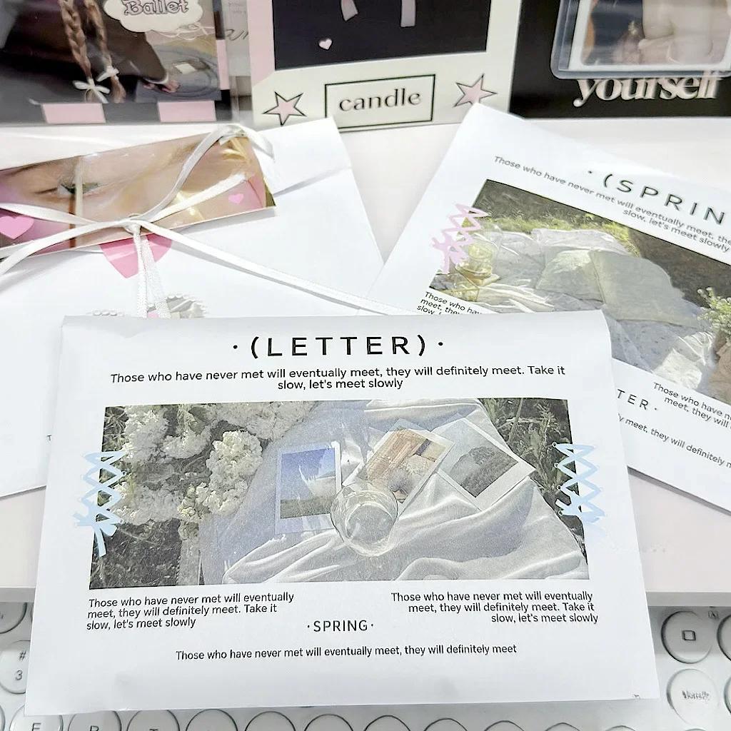 5 шт. Весенняя серия конверт девушка сердце счет материал Ins упаковка DIY крафт-бумага конверт сумка