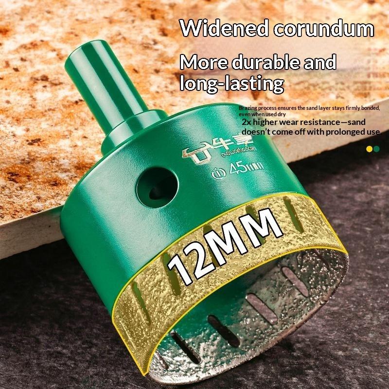 1Pcs 45 Steel Material Quick Drilling Dry Drill Hole Opener Special Tile Hole Saw Thickened Body Brazed Tip Ceramic Drill Bit