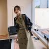 Designed Trench Coat for Women Spring and Autumn New Style Niche Design Contrasting Color Temperament Goddess Style Street Jacket
