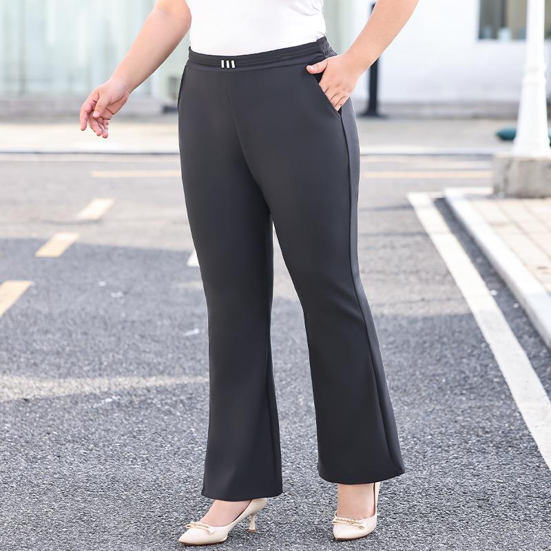 Большие размеры женские осенние и зимние свободные повседневные брюки