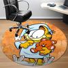 1pc Garfield Cat Office Round Area Rug,Bedroom Living Room Home Decor, Room Deco a1016132