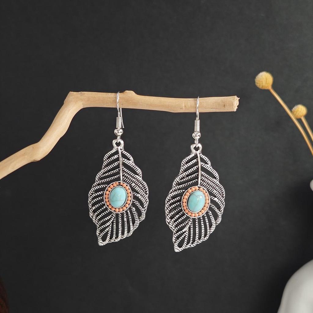 Богемные этнические длинные серьги-подвески с металлическими кисточками