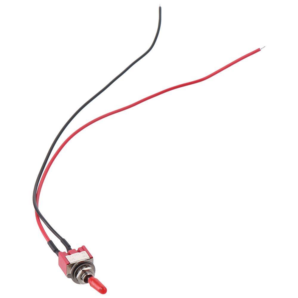 1/8Pcs 2 Position 2 Pins Miniature Toggle Switch MTS-101 SPST Mini Toggle Switch 6A 250V Pre-soldered Wires Button