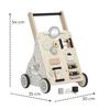 Wooden Push Baby Walker with Busy Board Learning Activity Walker Baby Activity Center for Toddler Wood