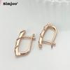 SIMJOO Rose Gold Color Fashion Personalized Design Zircon Earrings