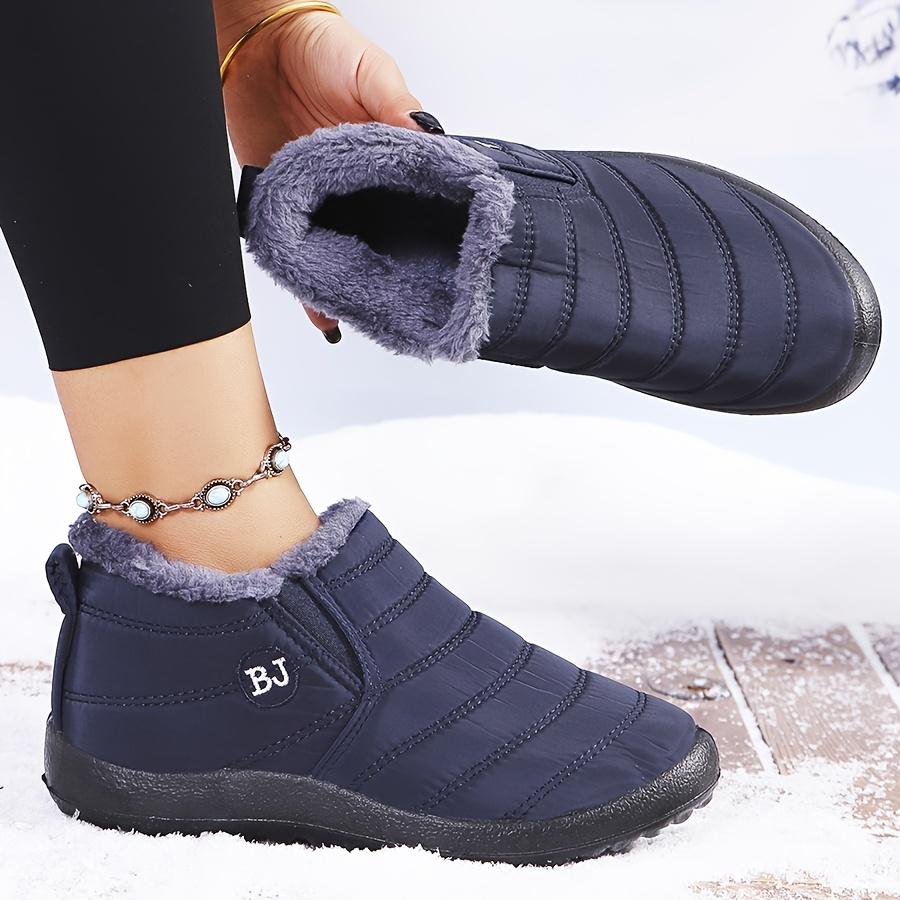 Ultra-Warm Winter Boots - Non-Slip Thick Sole,Boots with Arctic-Grade Insulation, Low Heel, Round Toe, Solid Color Minimalist Design