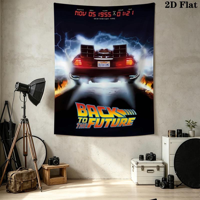 Back Future Wall Tapestry Aesthetic Wall Hanging Printed Fabric Blanket Decorative Tapestries For Bedroom Living Room Home Decor