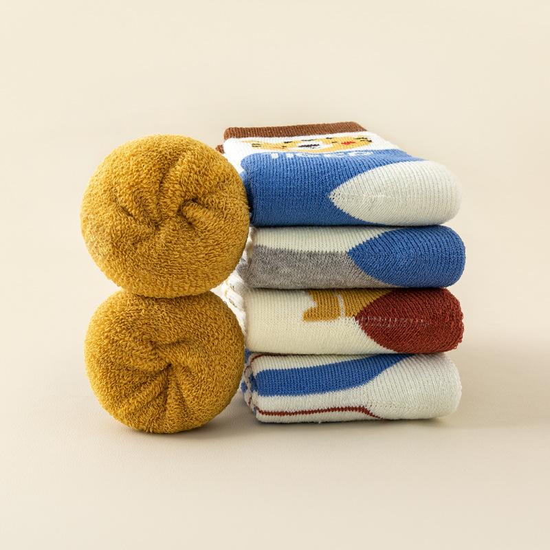 Детские носки Утолщенные махровые носки для мальчиков Термофлисовые носки-трубы Детские носки Детские чулки