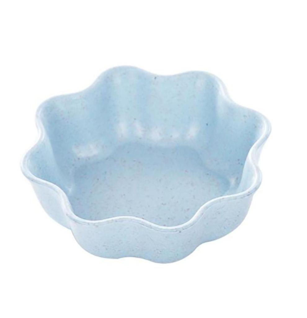 Тарелки для закусок в форме сердца, цветка из соломы пшеницы + ПП материал, гладкий край, кухонные принадлежности, посуда, мини-миски, блюдце для соуса