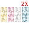 2X Glitter Crystals Alphabet Letter Home Stickers Self Adhesive DIY A Z Words Decor