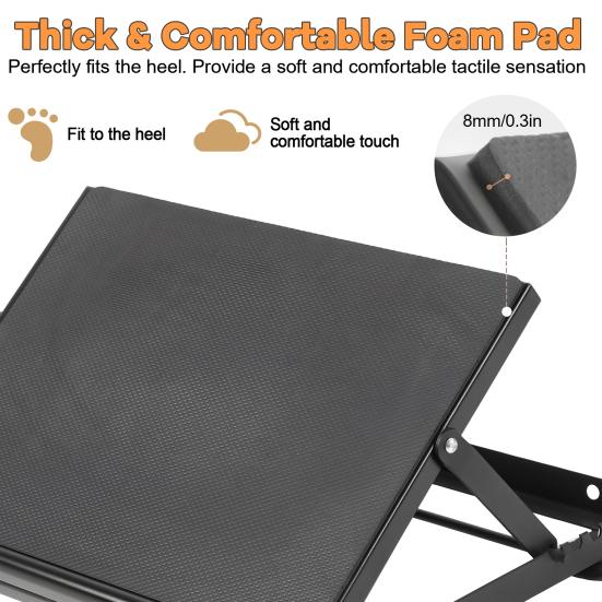 Foot Stretch Board Heavy Duty Slant Board, Calf Stretcher for Squat 600lbs Weight Capacity, Adjustable Incline Balance Relieving Plantar Fasciitis