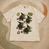 Flying Witches Shirt, Four Goblin Witches Folk Art, Comfort Colors Halloween Tee