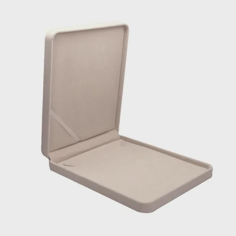 Подарочная коробка для ожерелья из фланели в европейском стиле для длинных ювелирных изделий из жемчуга