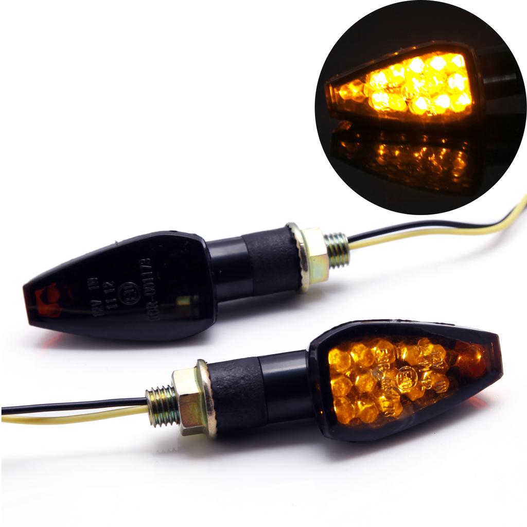 Светодиодные указатели поворота для мотоцикла, 12 В, янтарная мигалка, водостойкая сигнальная лампа, болт для Honda