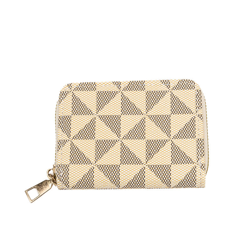 Портативная сумка-карман для карт на молнии с ретро-принтом, женский короткий кошелек, многофункциональный, высококачественный, портативный, женский, с удостоверением личности, кредитной картой, нулевой кошелек