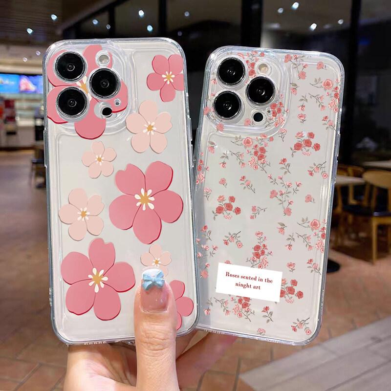 Цветочный чехол для Xiaomi Redmi Note 13 14 Pro 5G 12 14 4G 10 11 12 13 14 Pro Plus 5G 11S 12S Прозрачный Тонкий Силиконовый Мягкий Чехол