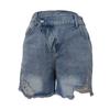Women's Mid Rise Ripped Jean Shorts Casual Distressed Stretchy Denim Shorts Summer Frayed Hem Short Pants