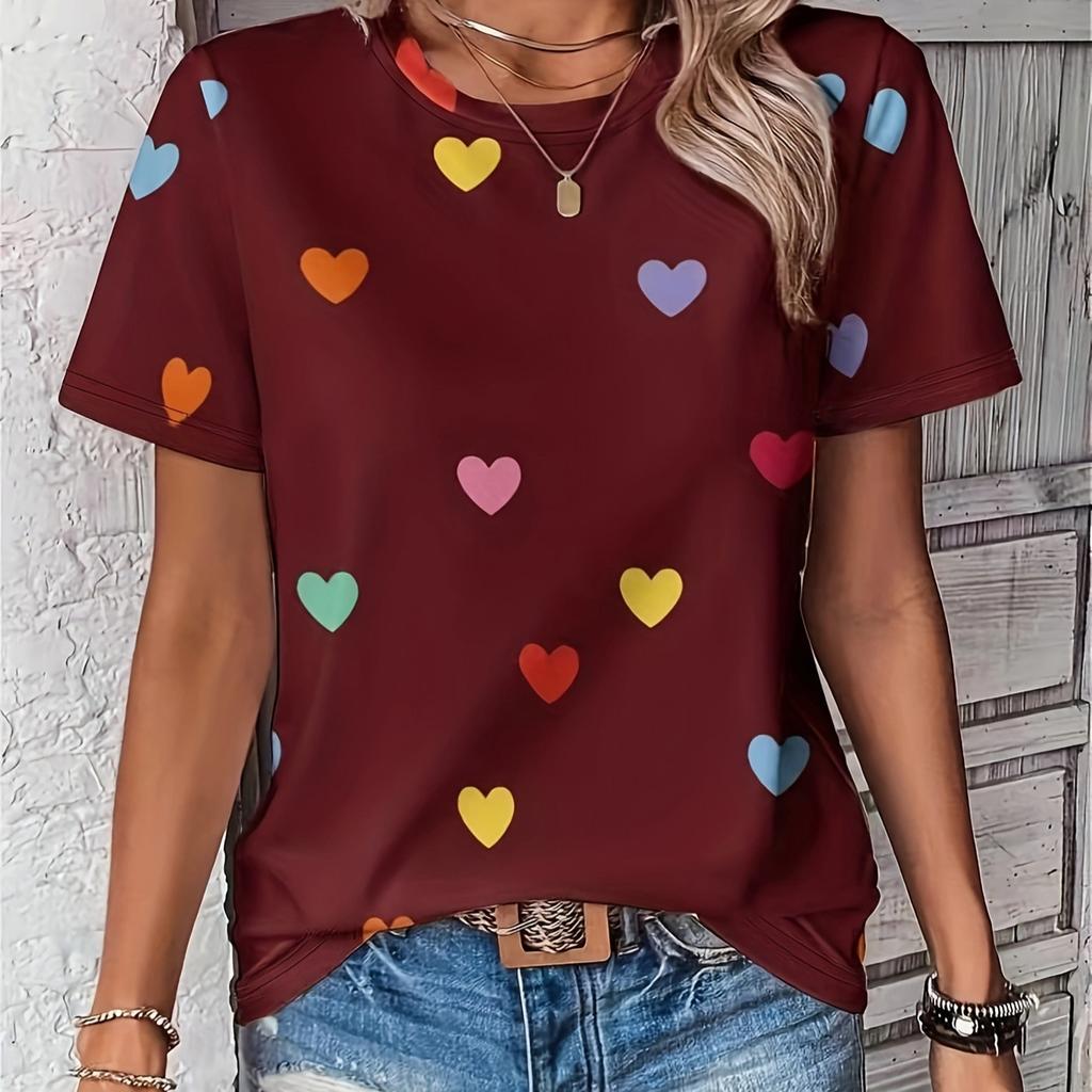 Летняя новая повседневная свободная женская футболка с 3D-принтом