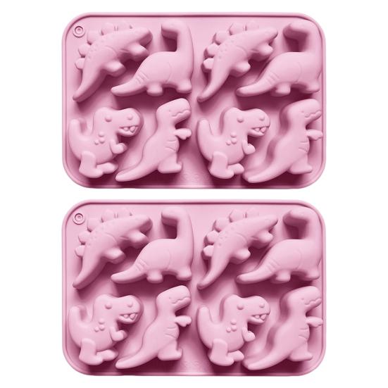 Dinosaur Silicone Mold Ice Cube Tray Flexible Fondant Chocolate Candy Mold Biscuit Cake Candle Soap Mold Easy Release Pastry DIY Tools