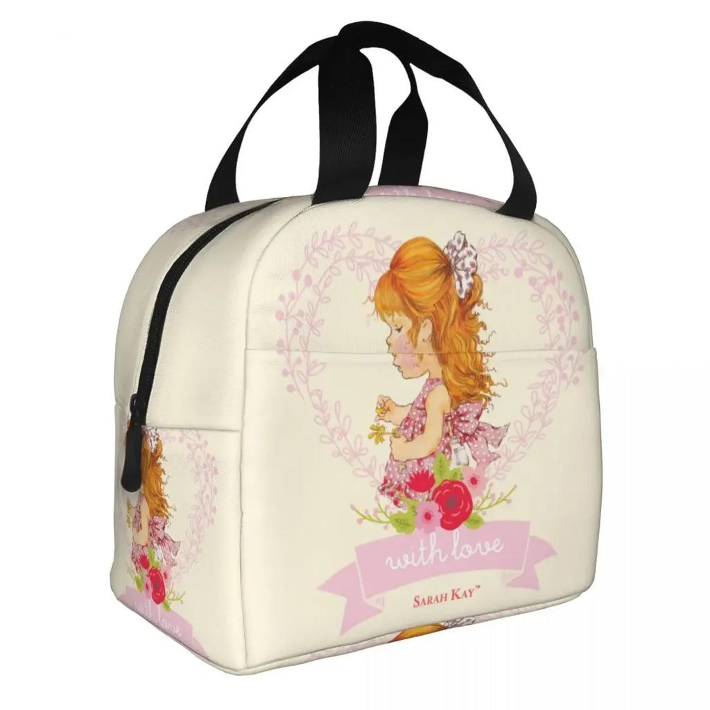 Милая Сара Кей Девушка Велосипедная Езда Ланч-боксы Аксессуары Мультфильм Деревенская Жизнь Термосумка Холодная Еда Пикник Дорожная Сумка Утепленная