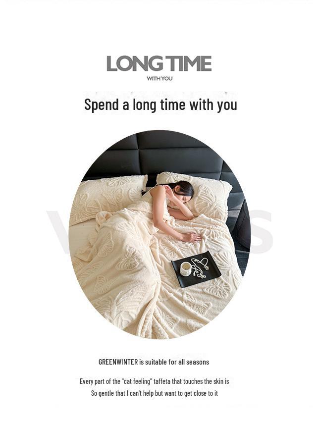 Одеяло с бабочками из однотонного жаккарда из тафты - удобное и мягкое