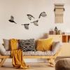 5pcs Home Decor Bird Wall Decor Wall Hanging Wooden Bird Ornaments Wooden Bird Wall Art  Garden