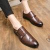 Fashion British Men Dress Shoes Plus Size 38-48 Elegant Men Buckle Leather Shoes Men Formal Social Shoes Men Oxfords High Quality Shoes