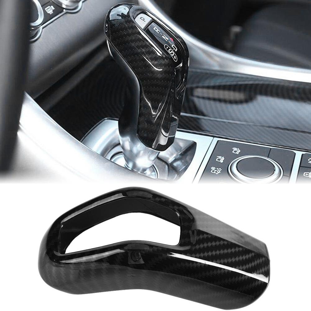 Carbon Fiber Style Car Gear Shift Knob Cover Trim for Land Rover Range Rover Sport 2014 2017