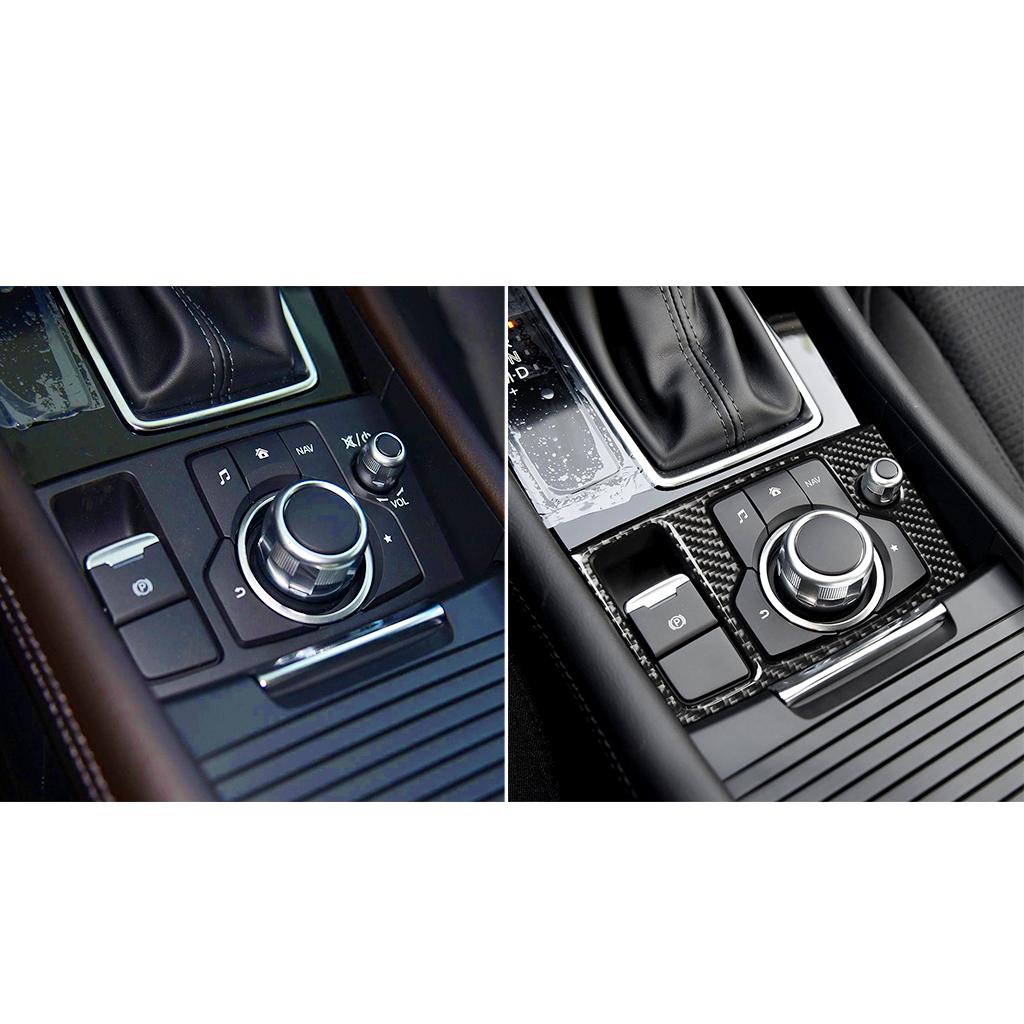 Накладка на кнопку мультимедиа на центральной консоли салона, декоративная наклейка, стиль «карбон» для Mazda Mazda 3 Axela 2017 2018 LHD