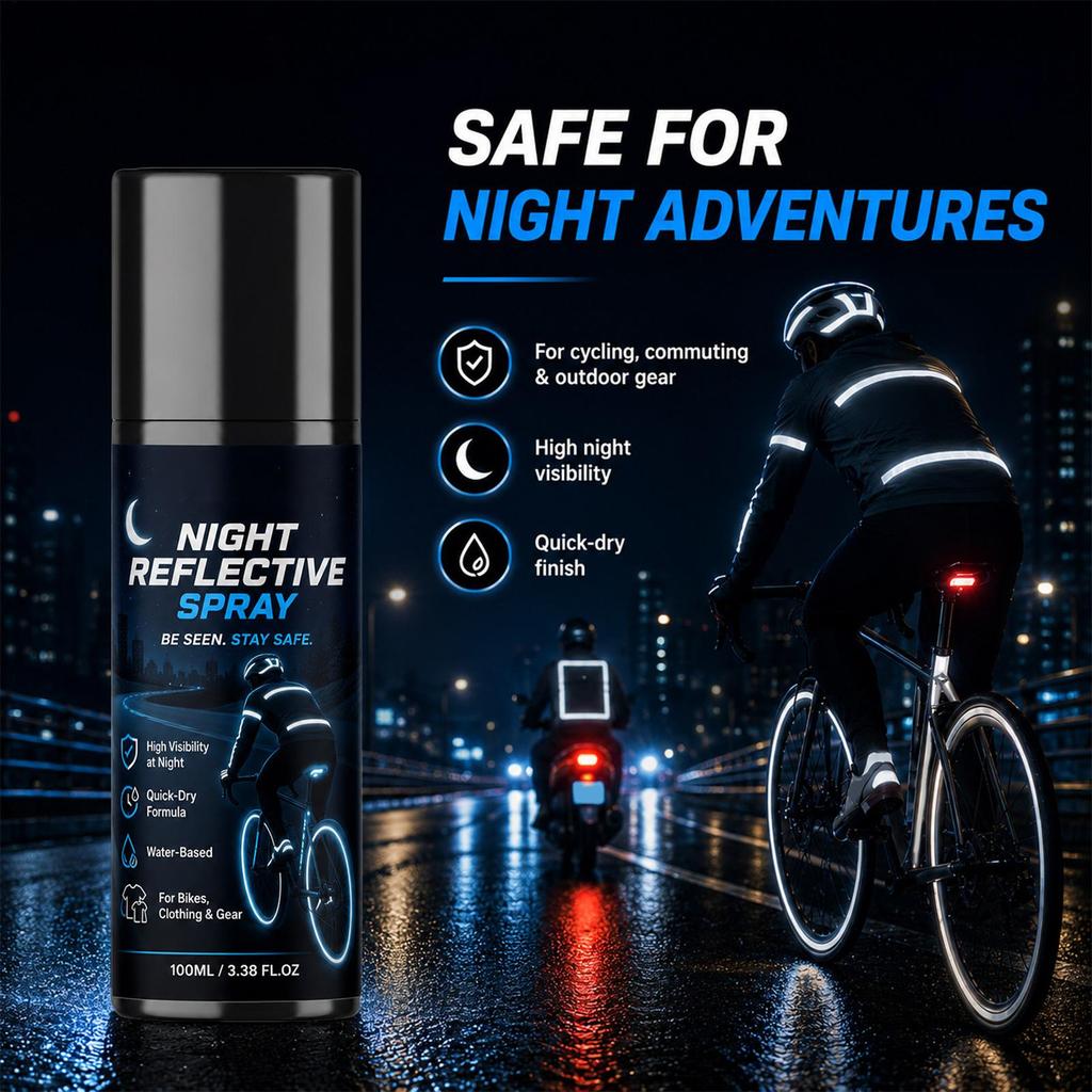 100ml Reflective Night Spray Paint For Night Riding Glows-in-The-Dark Paint Bright Spray Paint For Fabric Bicycles Skateboards 4