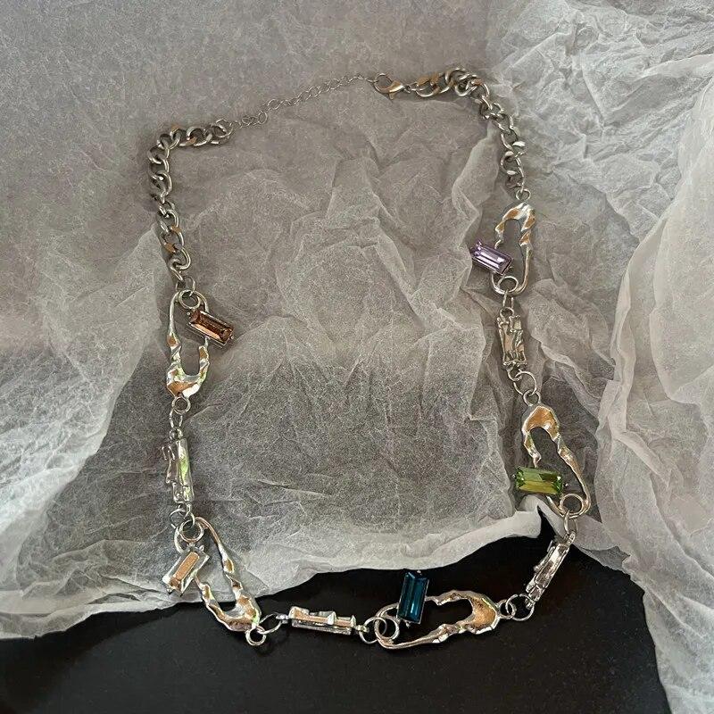 Ретро готический крест с вишней, летняя подвеска, ювелирное ожерелье, серебряное ожерелье в стиле панк, модные очаровательные массивные ювелирные изделия Y2k