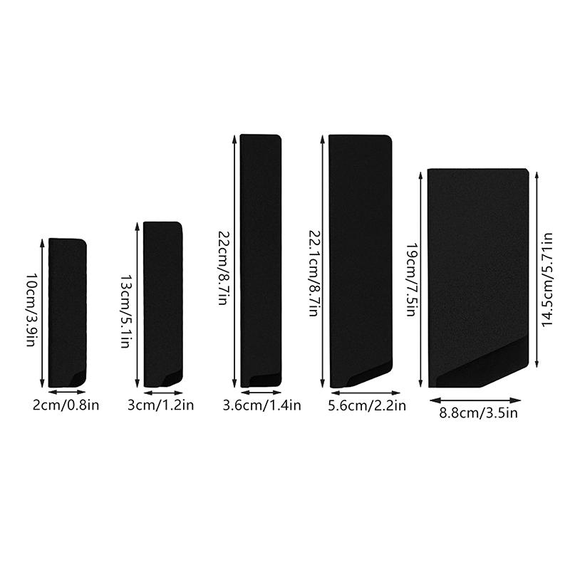 Black Plastic Kitchen Knife Blade Protector For 3.5-10 Inch Knife Cases Eco-Friendly Material High Quality Practical