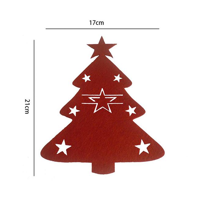 4pcs/1set Christmas Tree Cutlery Set Christmas Tree Cutlery Set Cutlery Bag