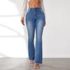 High-Waisted Ripped Flared Women's Slim-Fit Jeans
