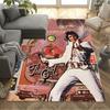 Elvis Presley's Musical Journey Area Rug Design for Study room Dormitory Game Room Balcony Antislip Carpet Decorate Offices Best for Christmas