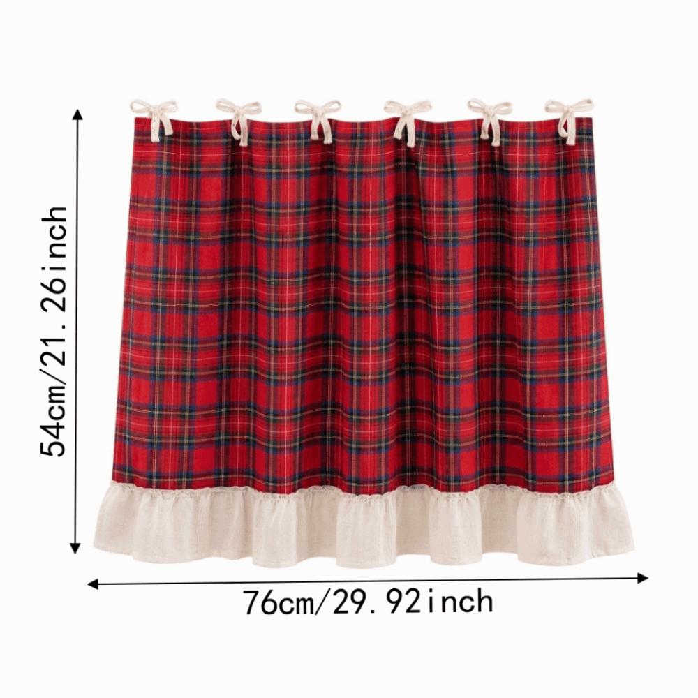 Ruffle Trim Oven Door Curtain Rural Style Christmas Oven Skirt Kitchen Decor