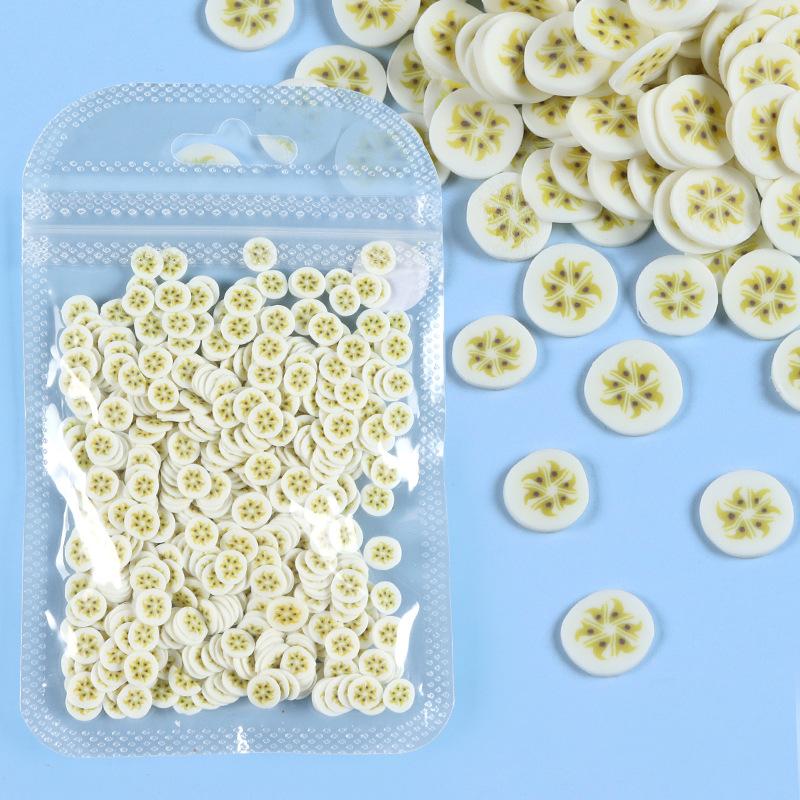 10 г 3D Фруктовая серия Мягкий глинистый ломтик Клубника Лимон Блеск для ногтей Арт Деко дизайн DIY принадлежности для нейл-арта