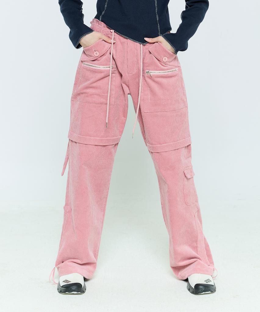 LARTIGENT L6 Corduroy Pocket Pants(Pink)