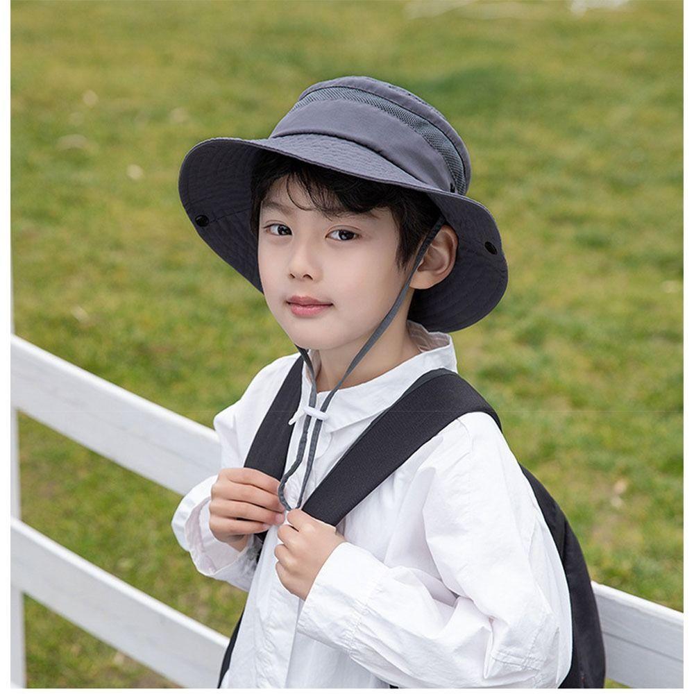 Уличная детская пляжная кепка для мальчика и девочки, детские панамы, защита от УФ-лучей, солнцезащитная шляпа, кепка с широкими полями
