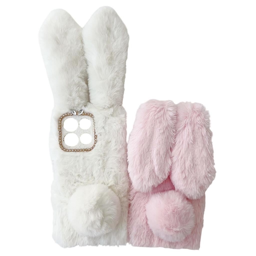 Для Motorola Moto G86 5G Чехол Плюшевый Милый Кролик Зимний Пушистый ТПУ Чехол для Телефона