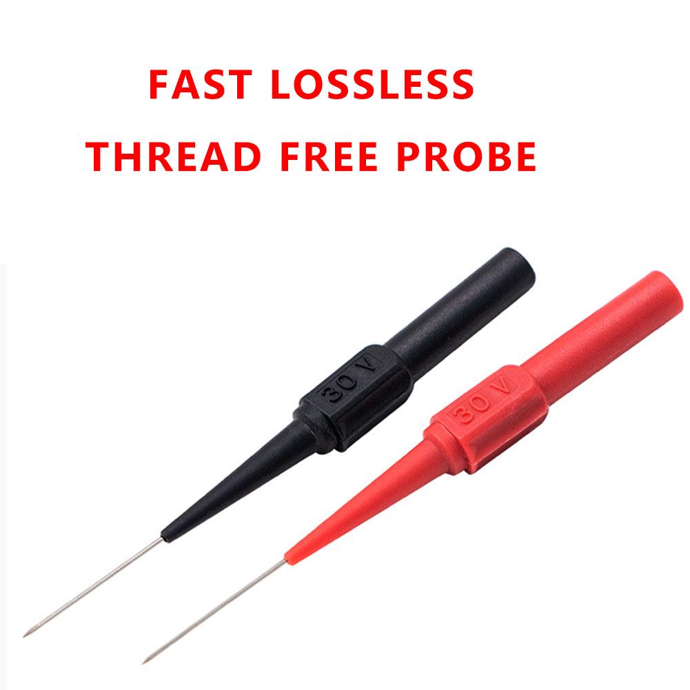 10-50Set 30V 1A Diagnostic Tools Multimeter Test Lead Extention Back Piercing Needle Tip Probes Autotools Automotive Kit Machine