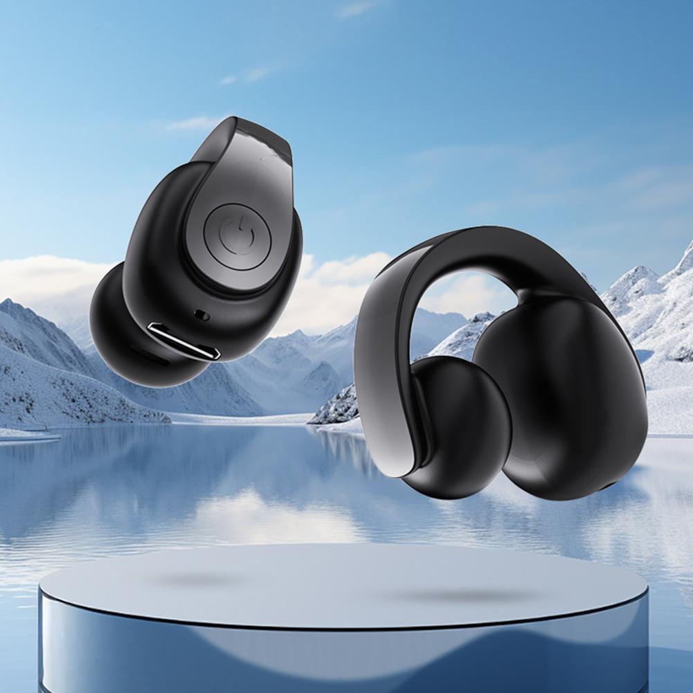 Беспроводные наушники-клипсы Bluetooth 5.4 с шумоподавлением, спортивные наушники, водонепроницаемые наушники-клипсы для бега