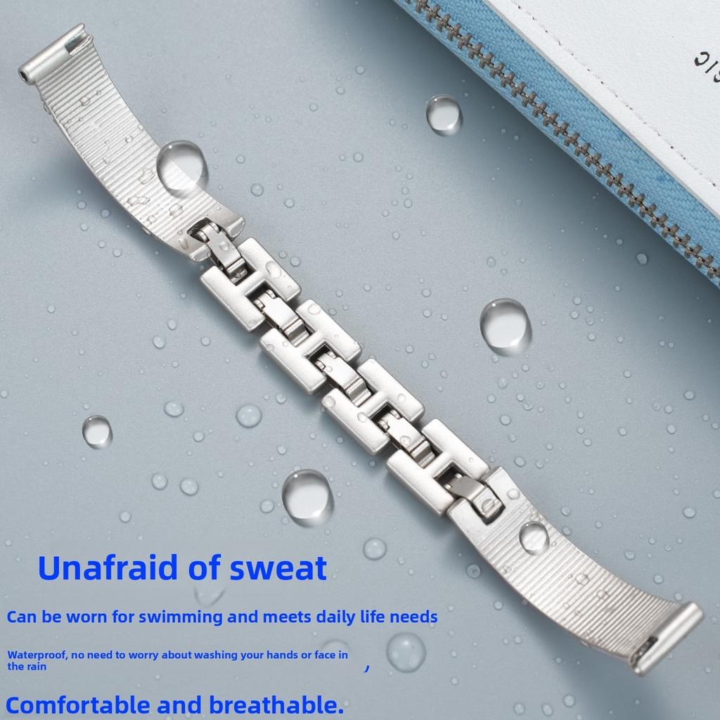 14mm metal watchband For Garmin Watch Lily 2 Elegant lady White rose gold pink strap waterproof bracelet smart watch Accessories