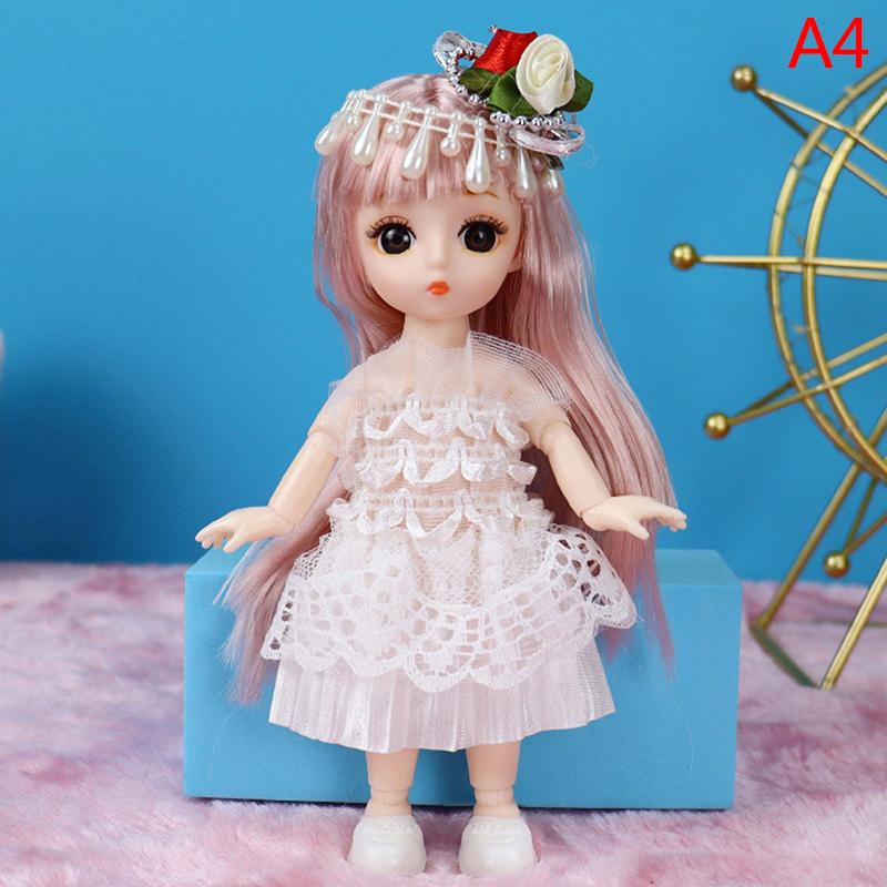 1 шт. Милая кукла-принцесса 17 см с одеждой, 13 шарниров, куклы Ob11 Bjd, игрушка для переодевания для девочек, подарок для DIY