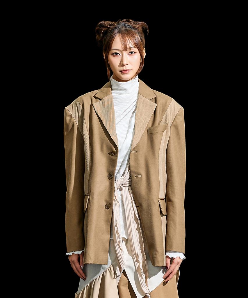 Reculer Two Type Mixed Jacket Beige