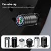 For Alfa Romeo 2026 Hot Sticker Aluminium Alloy 4pcs Car Tire Valve Cap For Alfa Romeo Giulia Stelvio Giulietta 156 159 147 Mito