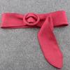 Soft Face Suede Fabric Waist Belt Ladies Dress Cummerbund Round Buckle Waistband Wild Skirt Bands