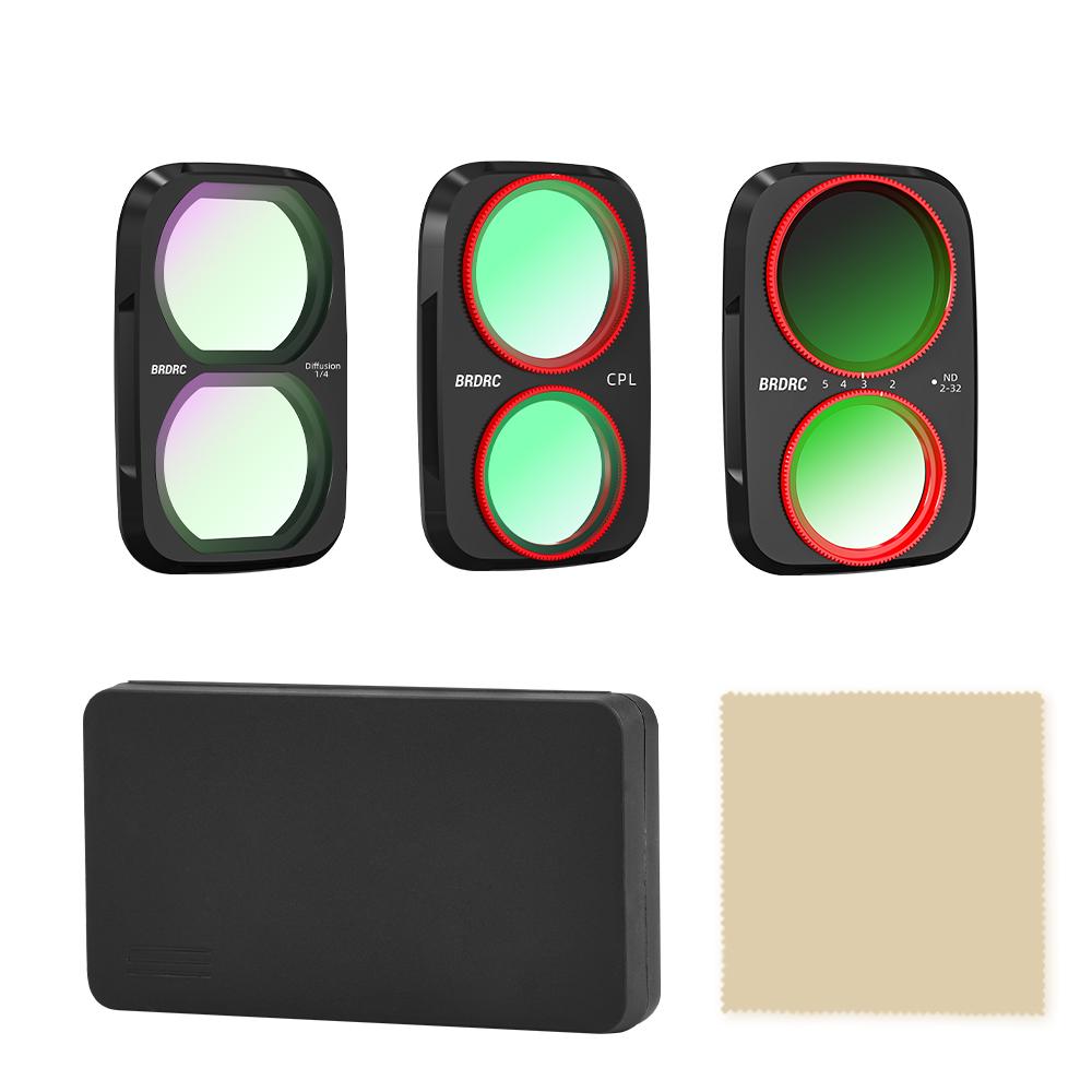 BRDRC Magnetic Lens Filters for DJI Osmo Pocket 4P Creator Photography Accessories UV CPL ND16 VND Filters